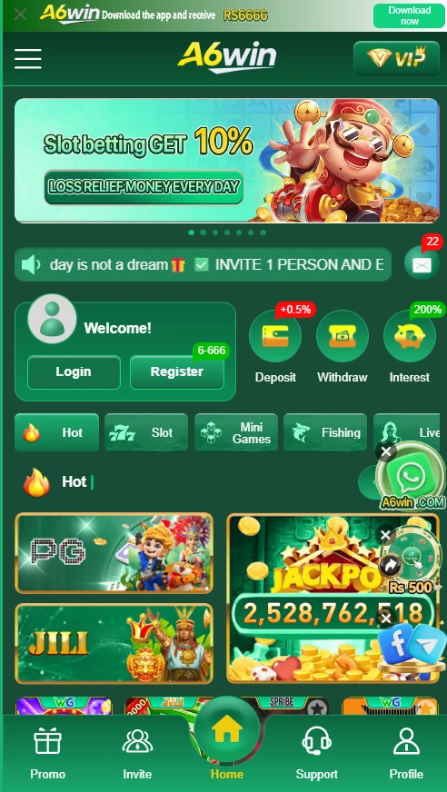 A6Win Game dashboard
